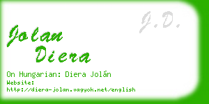 jolan diera business card